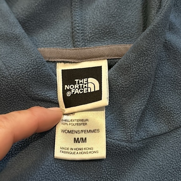 The North Face Women’s Fleece Hoodie Size Medium-Gray Blue Color- Preowned - Picture 6 of 11